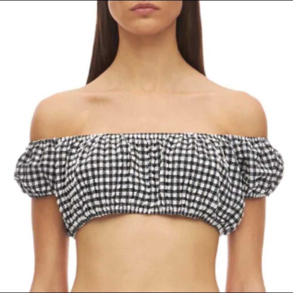 SOLID & STRIPED The Eloise Cap-Sleeves Swim Top L - Picture 6 of 14